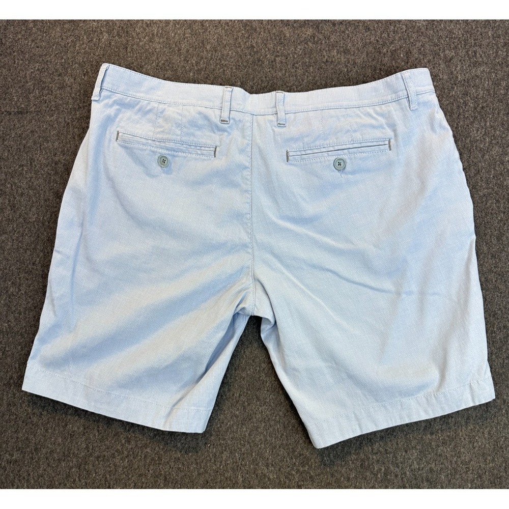Ted Baker London Tailored Slim Fit Light Blue Micro-Check Shorts Men's Size 40 R - Picture 8 of 16